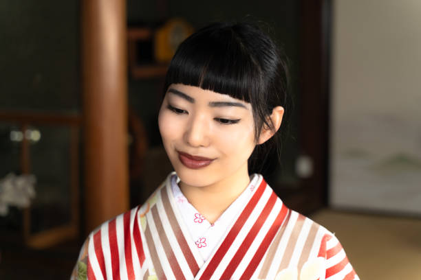 istock Japanese woman in kimono 2060273415