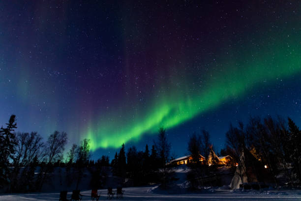 istock Northern Lights in Yellow Knife, Canada. 2060305665