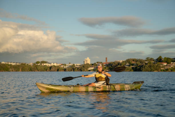 istock Asian Male Kayaking on Lake 2060311223