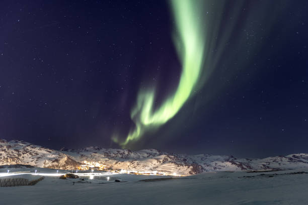 istock Northern lights from the mountain top. 2060356378