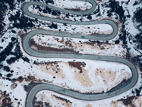 Vallter 200 highway in Catalonia on January 22, 2018