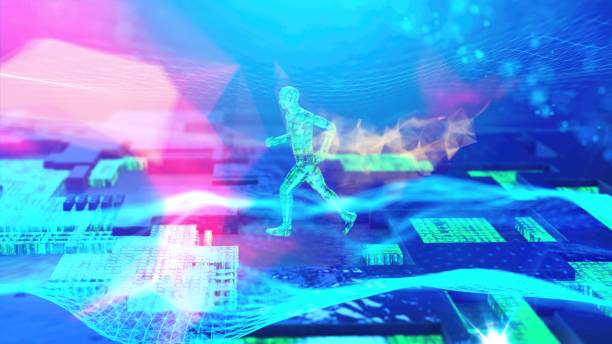 istock Running futuristic humanoid robot 2060374091