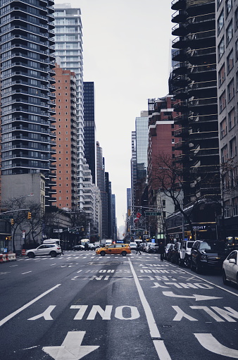 street in downtown Manhattan in New York, United States, on February 18, 2020