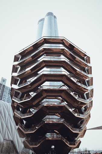 photo taken in manhattan of the vessel building , New York , on february 14, 2020