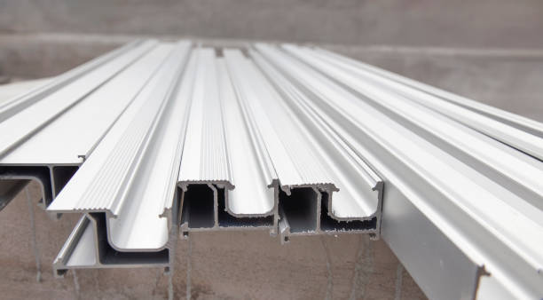 istock Cutting of Aluminum rails for installing solar panels. 2060426784