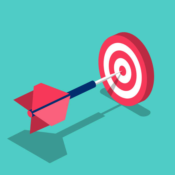 istock The goal and arrow. Reaches a goal. Aim in business concept. 2060432117