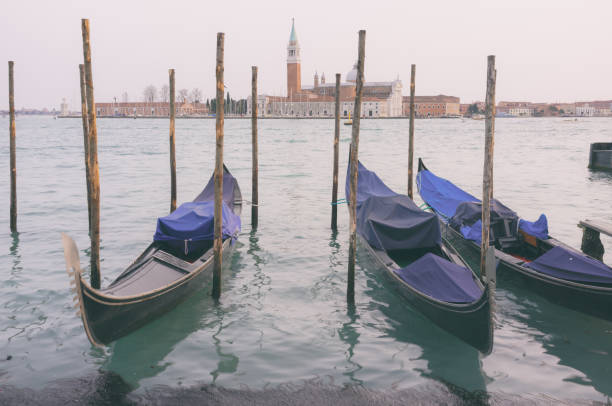 istock Gondolas Of Venice In The Mist 2060442382