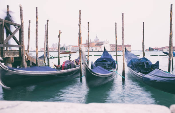 istock Gondolas Of Venice In The Mist 2060442384