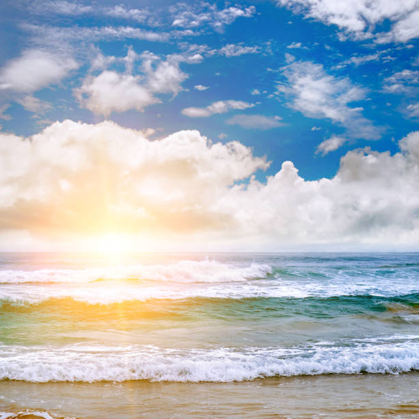 istock Bright sunrise over the tropical sea. 2060459067
