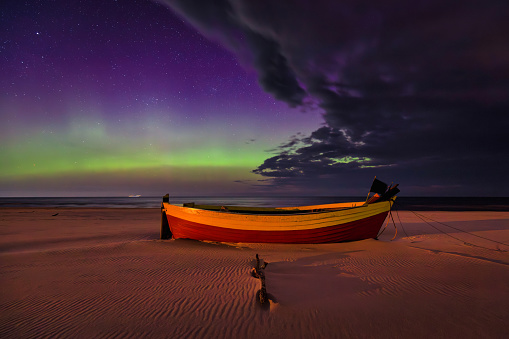 Northern Lights over the Baltic Sea in Poland, Debki