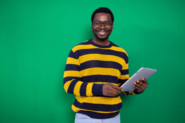 istock Studio portrait of an African American man using tablet 2060484648