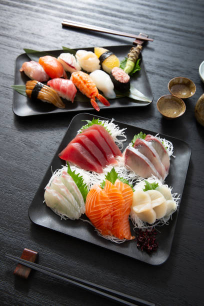 istock Sushi, sashimi, Japanese seafood, fresh Japanese fish 2060491138