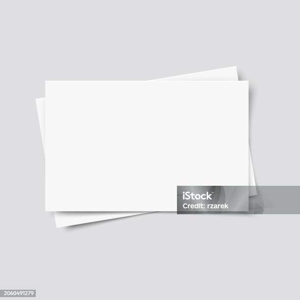 Transparent Card Shadow Vector Realistic Stack Of Paper Cards With Shadow On Transparent ...