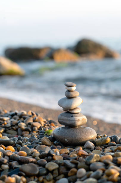 istock A pebble tower balances harmonious stones. Vertical photo 2060532942