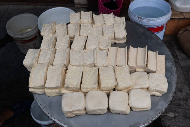istock Freshly pressed cakes of tofu bean curd 2060588559