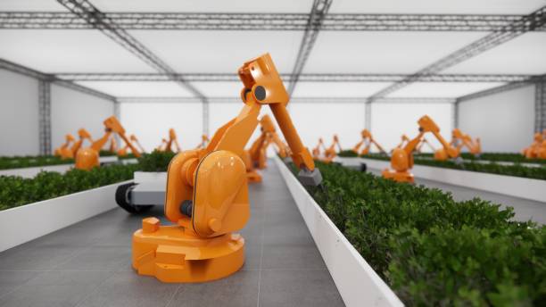 istock Robot Arm  warehouse plants vegetables indoors for efficient cultivation. 2060606663
