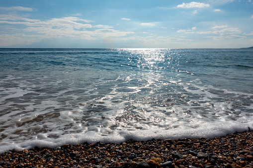 The sea panaroma from beach in Bodrum