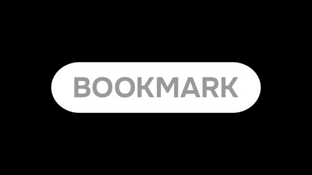 Bookmark bar button animation, transparent background embed, alpha channel included.