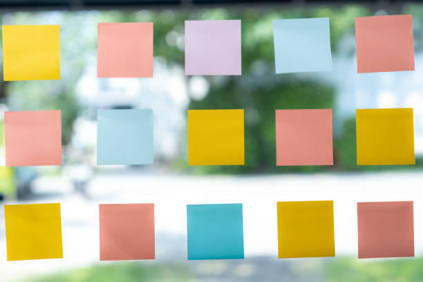 istock The notepad is attached to the mirror in the office 2060720976