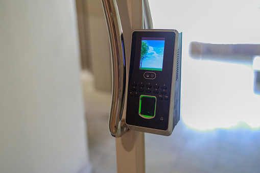 fingerprints scanner machine for access door security