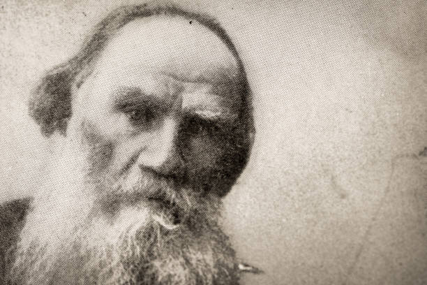 Antique photograph: Lev Tolstoj Antique photograph: Lev Tolstoj leo tolstoy stock illustrations