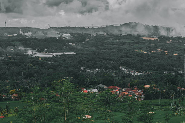 istock The village settlement is under the hill 2060746794