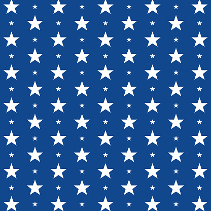 White stars on blue background as in flag. Stars hade two sizes.