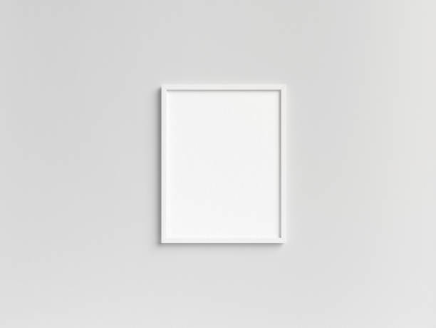 istock Empty Letter size white photo frame template hanging on the wall 2060750732