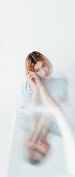 istock Emotional disorder woman blur mirror reflection 2060757859