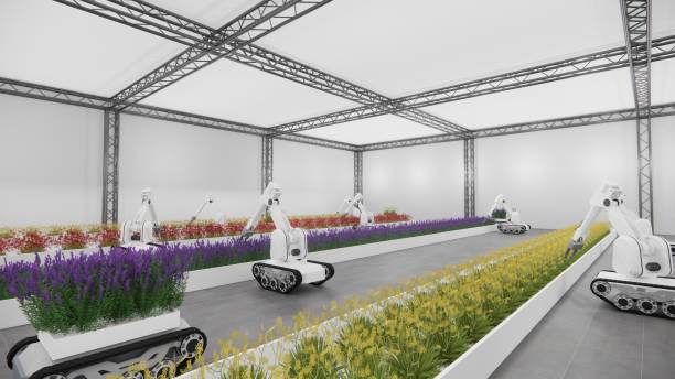 istock Robot Arm  warehouse plants flower indoors for efficient cultivation. 2060758180