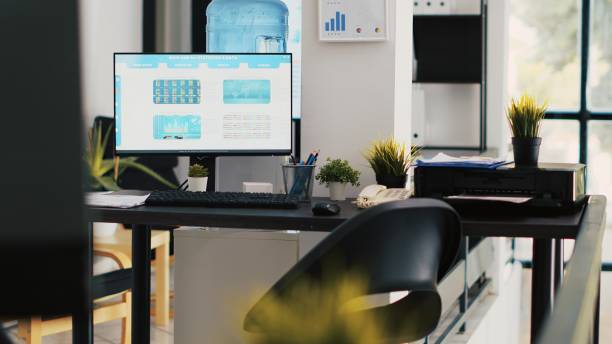 istock Empty financial department office used for financial analysis 2060759632