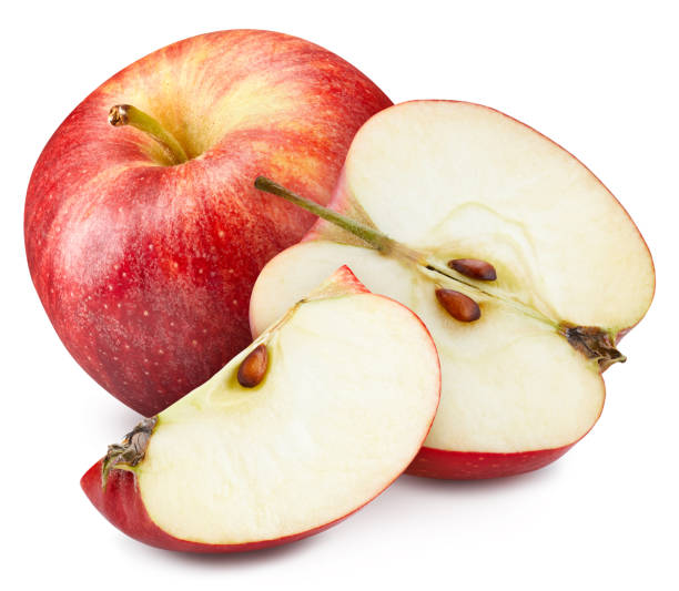istock Composition of red apples isolated on white background 2060771184