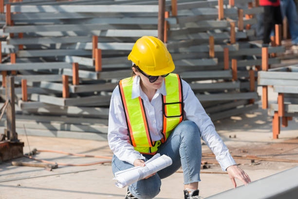 istock Foreman builder woman at construction site. Foreman construction woman working at construction site 2060793667