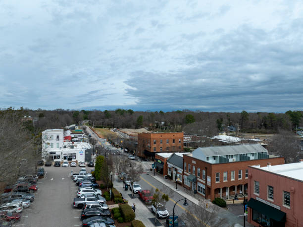 istock Aerial photo of downtown Wake Forest 2060794759