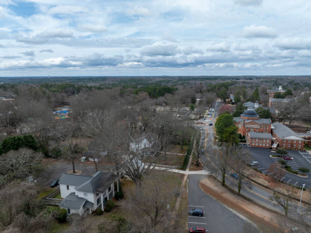istock Aerial photo of downtown Wake Forest 2060795883