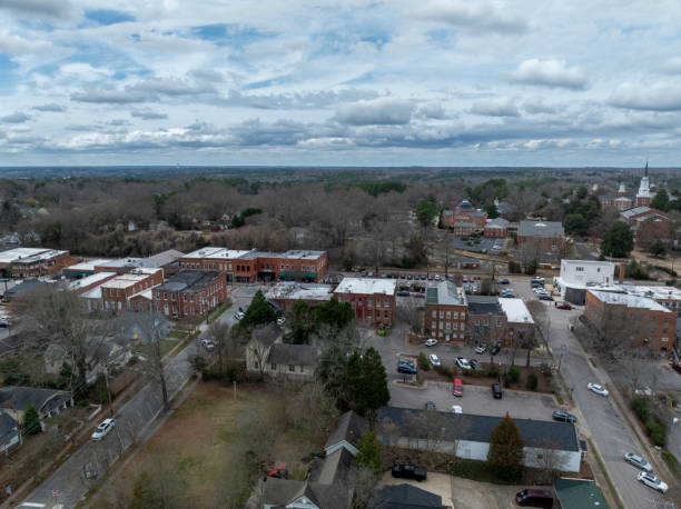 istock Aerial photo of downtown Wake Forest 2060797540