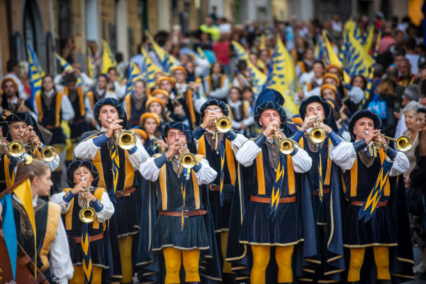 Viterbo, Lazio, Italy - 3 September 2019:Macchina di Santa Rosa, on 3 September in Viterbo, a unique event in the world recognized as an Intangible Heritage of Humanity.