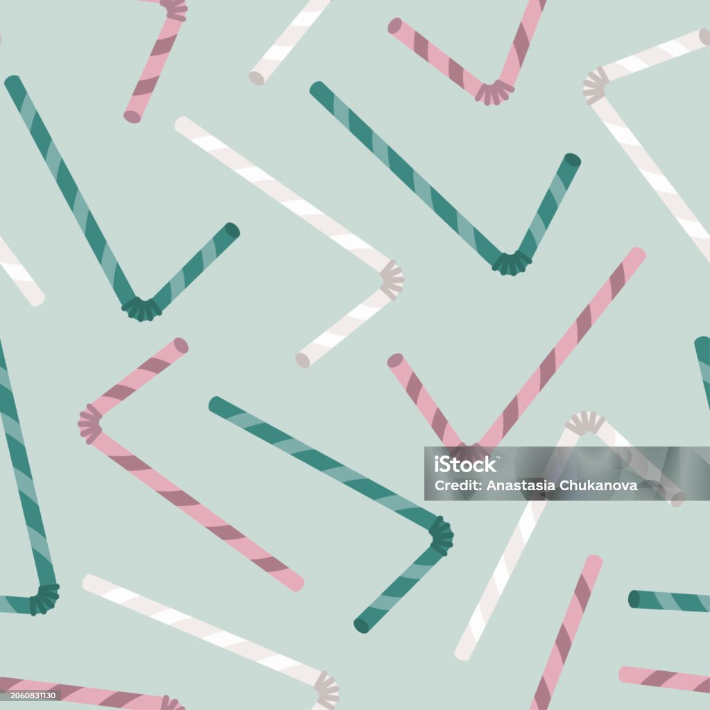 Straw Design Patterns Striped Cocktail Straws Pattern Stock Illustration - Download Image Now ...