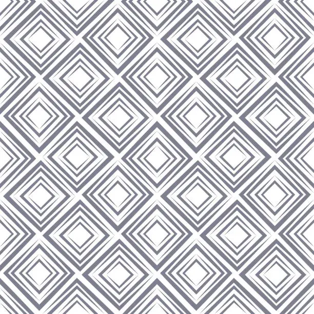 Vector illustration of Seamless vector pattern with square rhombuses