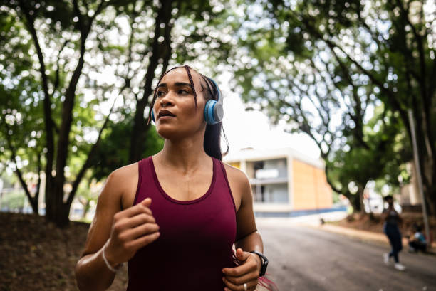 istock Young woman running on the public park 2060866070