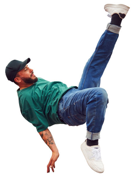 istock latin American breakdancer guy performing downrock or floor based footwork on transparent background 2060866588