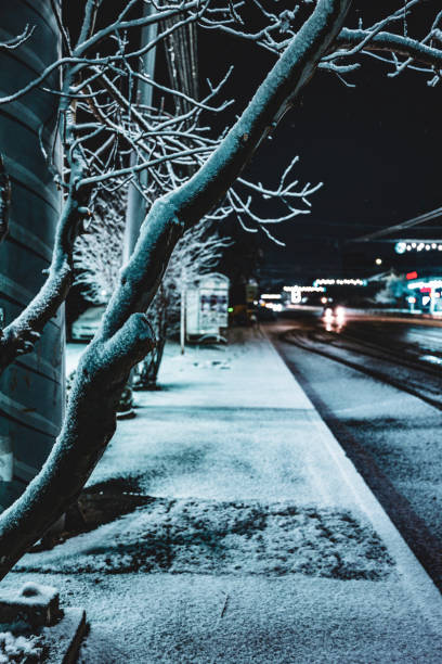 istock Snowy night in Yerevan 2060872050