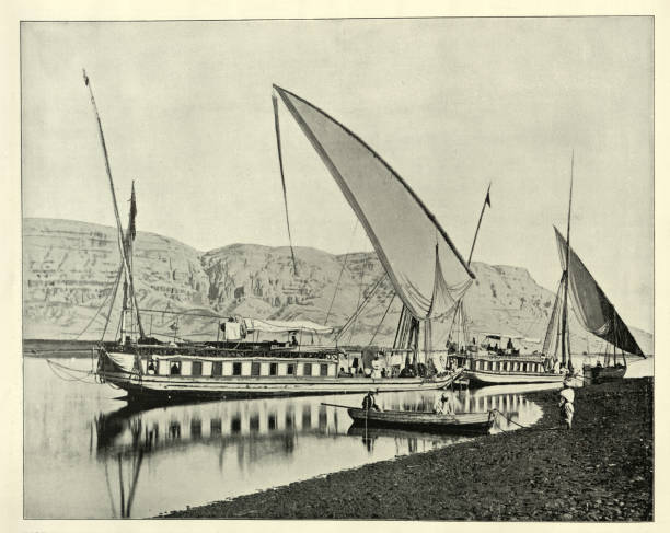 istock Excursion boats on the River Nile, Egypt, 1890s 19th Century Egyptian History 2060878196