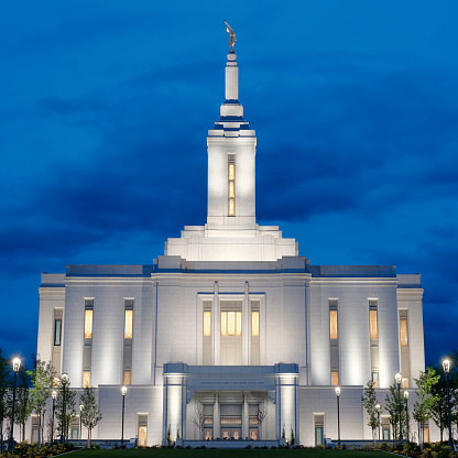 Moses Lake, Washington, USA - May 8th, 2023: The Church of Jesus Christ of Latter-Day Saints, Moses Lake Temple