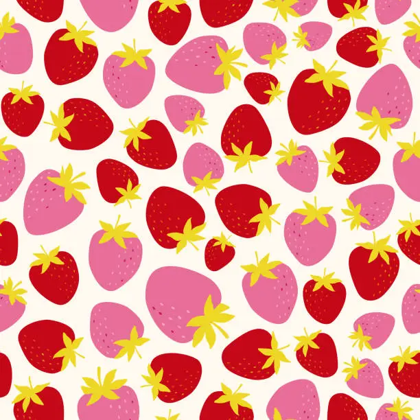 Vector illustration of Summer strawberries