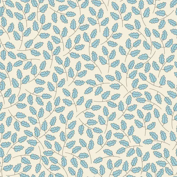 Vector illustration of Winter blue branches