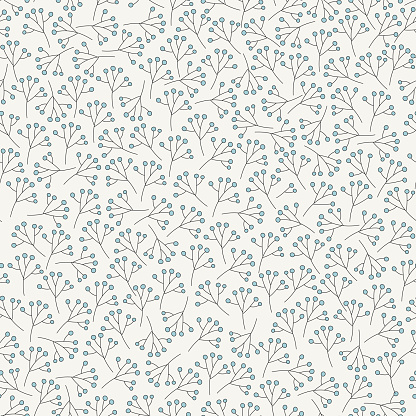 Cozy winter. Seamless Christmas pattern with branches. Vector illustration. Merry and Bright Corporate Holiday cards. Wallpaper or backdrop decor. Perfect for winter decorations.