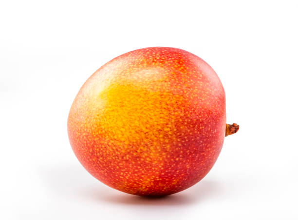istock Summer time sweet mango isolated on white background. 2060902057