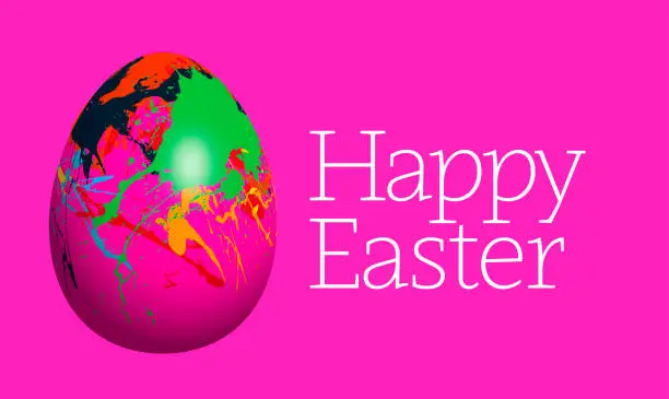 Vector illustration of Easter Egg Greeting