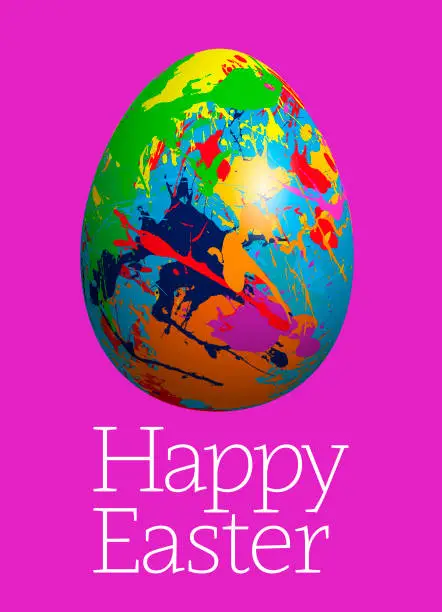 Vector illustration of Easter Egg Greeting